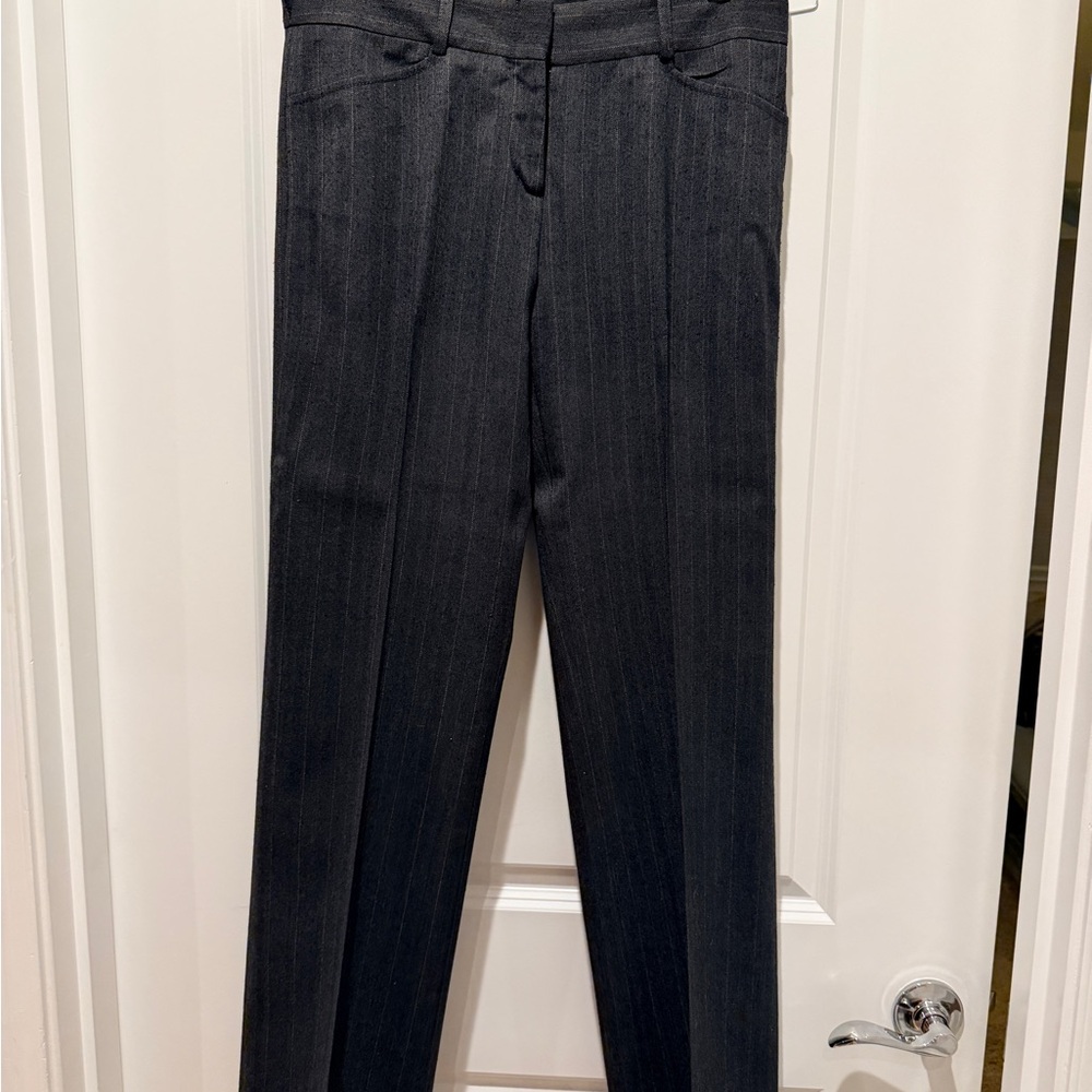 BCBGMaxAzria Charcoal Pinstripe Trousers